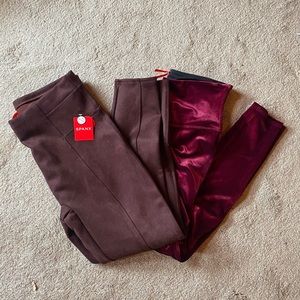 Womens large faux suede spanx (2 pairs)